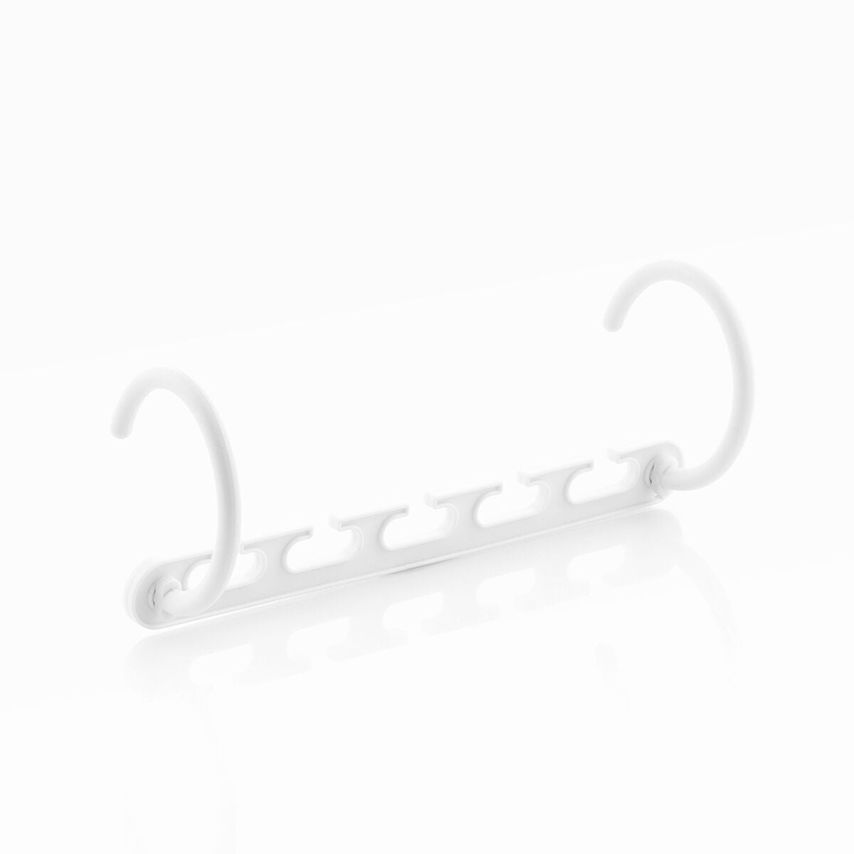 Witte ABS kleding organizer met 8 haken, ruimtebesparend en geschikt voor 40 kledingstukken, verstelbaar en modulair voor kastgebruik
